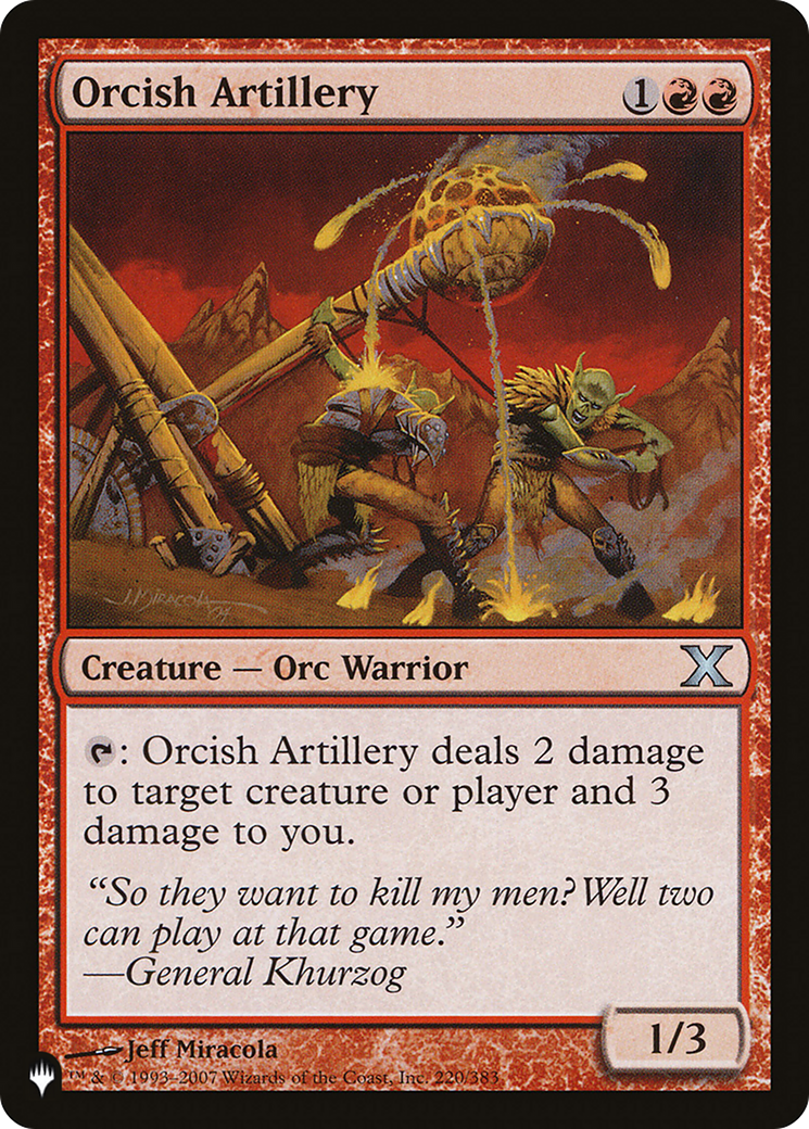 Orcish Artillery [The List] | Boutique FDB TCG