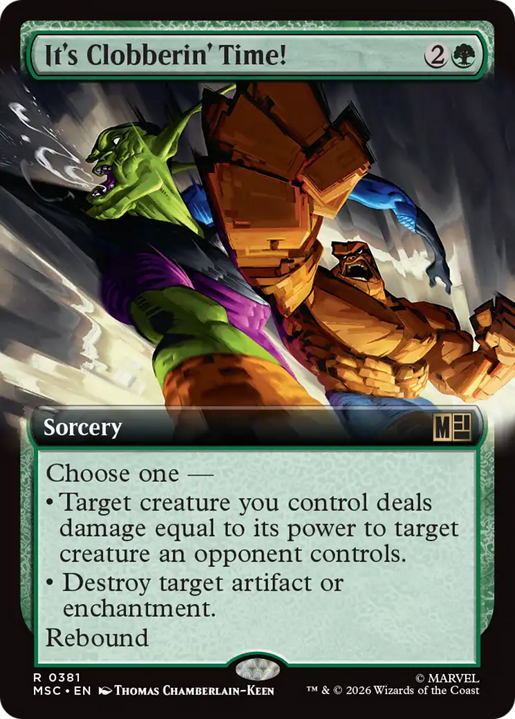 It's Clobberin' Time! (Extended Art) [Marvel Super Heroes Commander] | Boutique FDB TCG
