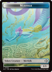 Merfolk // Worm Double-Sided Token [Lorwyn Eclipsed Tokens] | Boutique FDB TCG