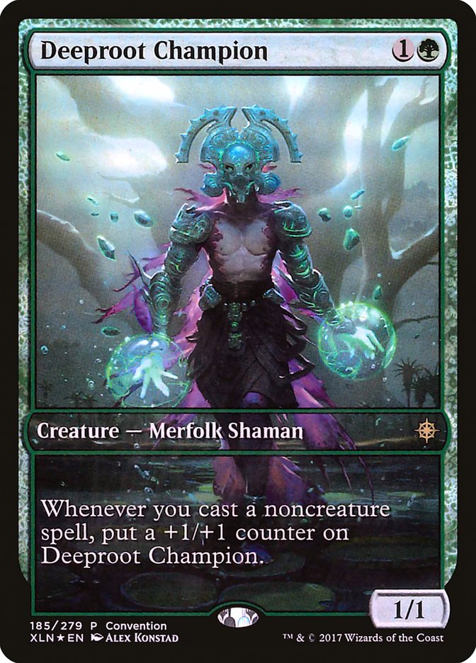 Deeproot Champion (Convention) (Full Art) [Ixalan Promos] | Boutique FDB TCG