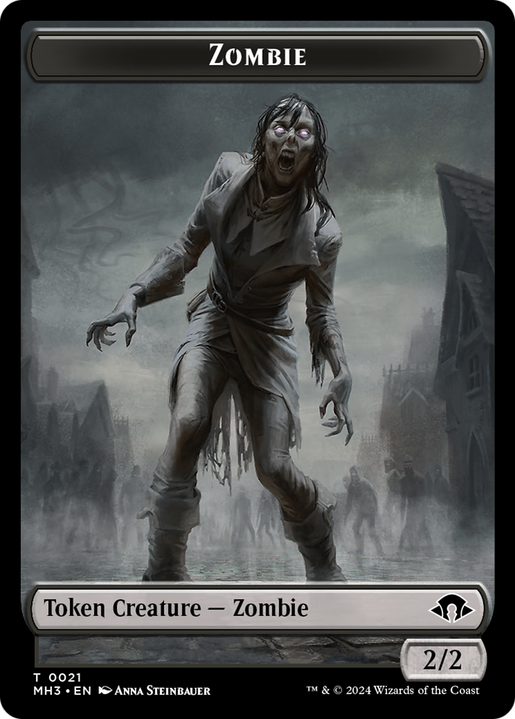 Zombie // Plant Double-Sided Token [Modern Horizons 3 Tokens] | Boutique FDB TCG