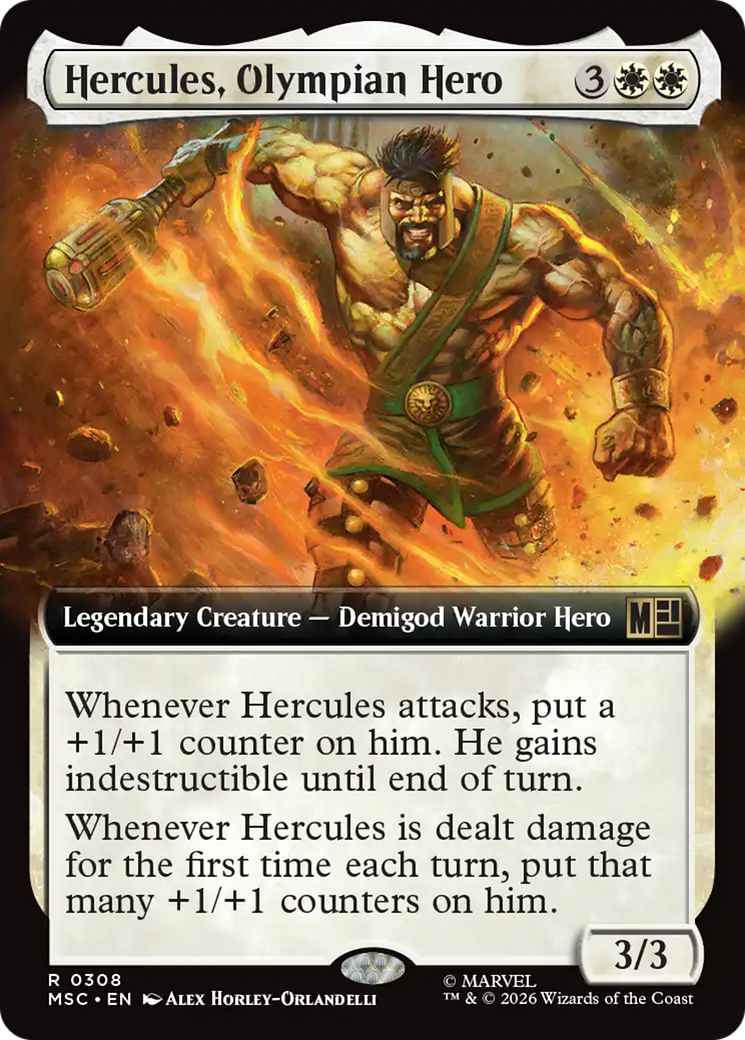 Hercules, Olympian Hero (Extended Art) [Marvel Super Heroes Commander] | Boutique FDB TCG