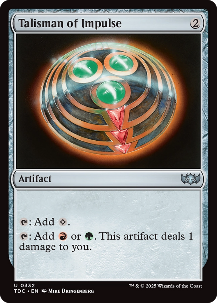 Talisman of Impulse [Tarkir: Dragonstorm Commander] | Boutique FDB TCG
