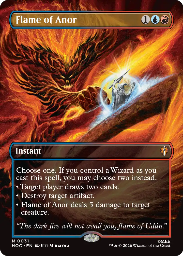 Flame of Anor (Borderless) [The Hobbit: Eternal-Legal] | Boutique FDB TCG