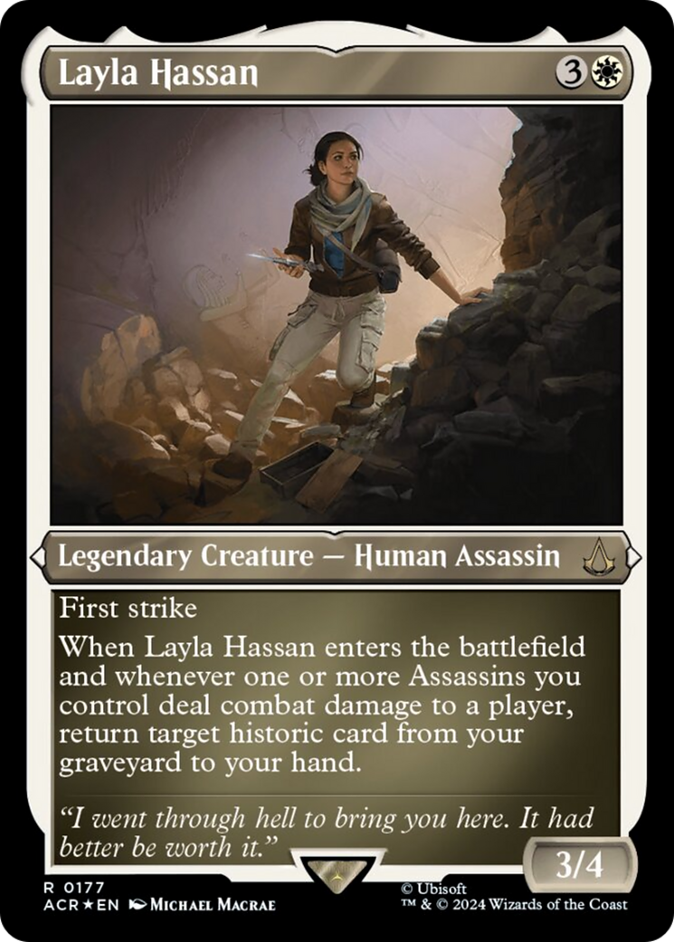 Layla Hassan (Foil Etched) [Assassin's Creed] | Boutique FDB TCG