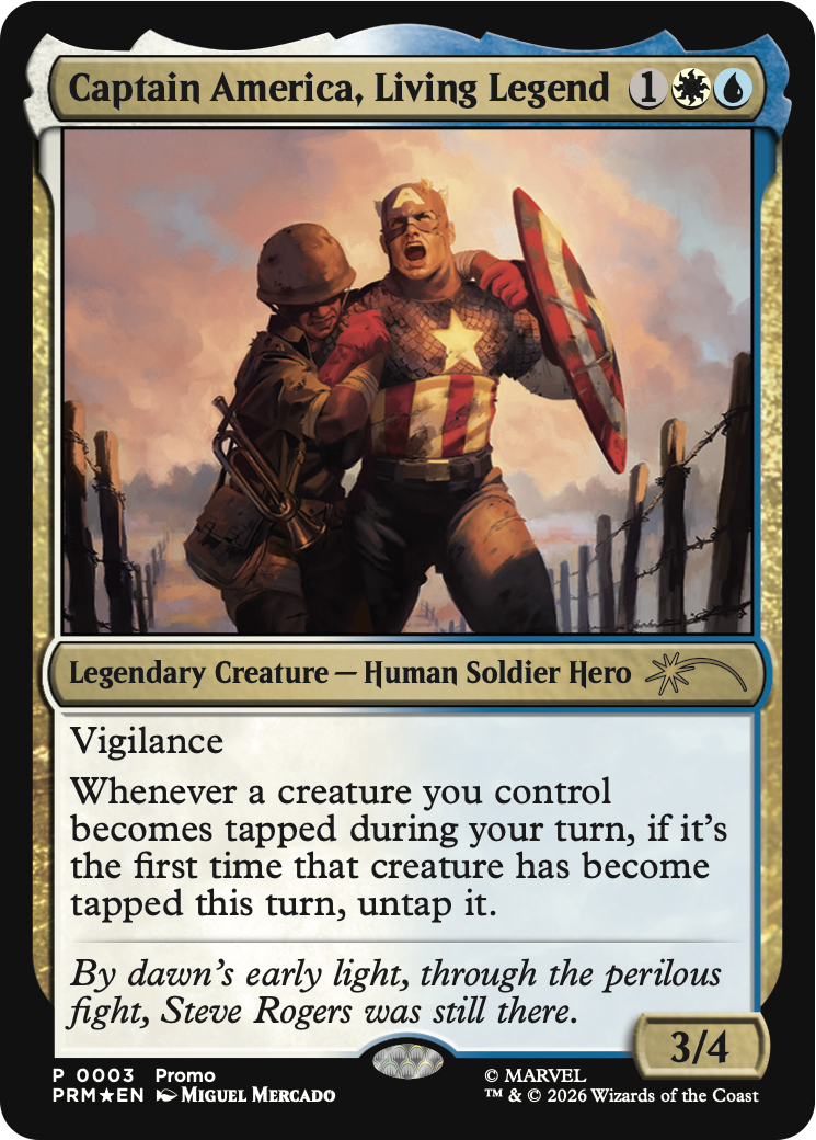 Captain America, Living Legend [Media Promos] | Boutique FDB TCG