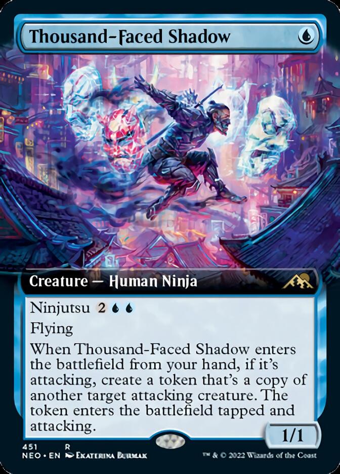 Thousand-Faced Shadow (Extended Art) [Kamigawa: Neon Dynasty] | Boutique FDB TCG