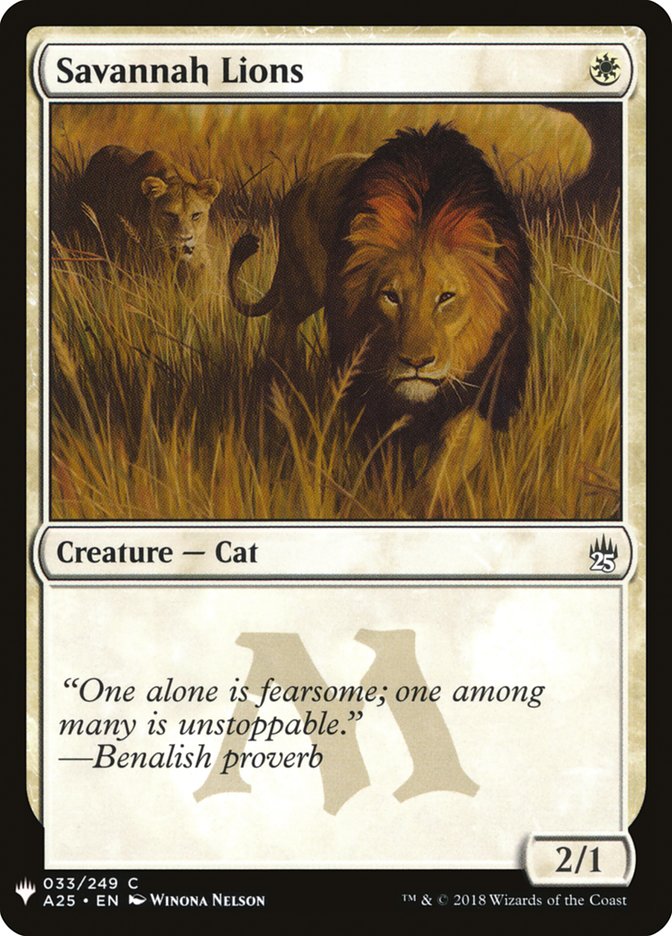 Savannah Lions [Mystery Booster] | Boutique FDB TCG