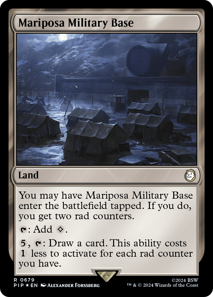 Mariposa Military Base (Surge Foil) [Fallout] | Boutique FDB TCG