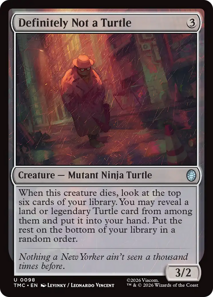 Definitely Not a Turtle [Teenage Mutant Ninja Turtles Commander] | Boutique FDB TCG