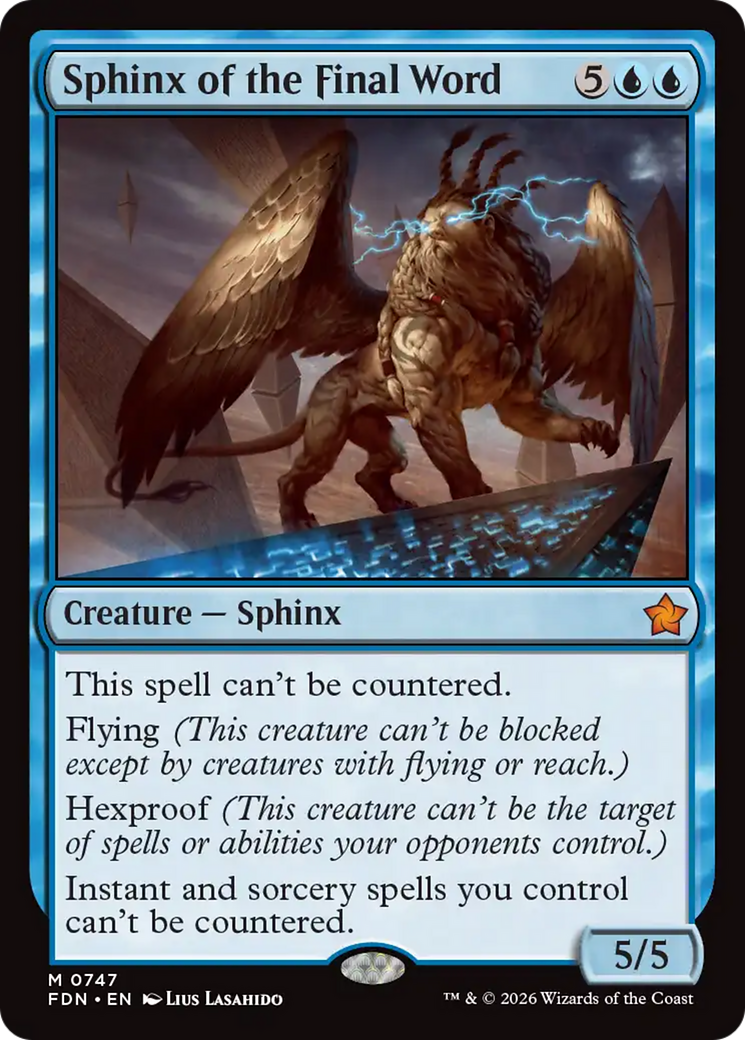 Sphinx of the Final Word (0747) [Foundations] | Boutique FDB TCG
