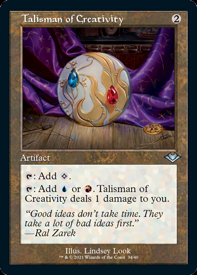 Talisman of Creativity (Retro Foil Etched) [Modern Horizons] | Boutique FDB TCG