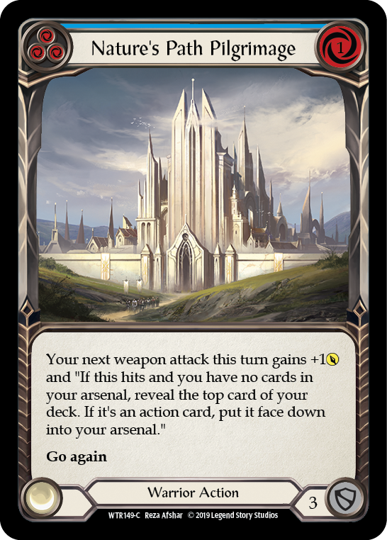 Nature's Path Pilgrimage (Blue) [WTR149-C] (Welcome to Rathe)  Alpha Print Rainbow Foil | Boutique FDB TCG