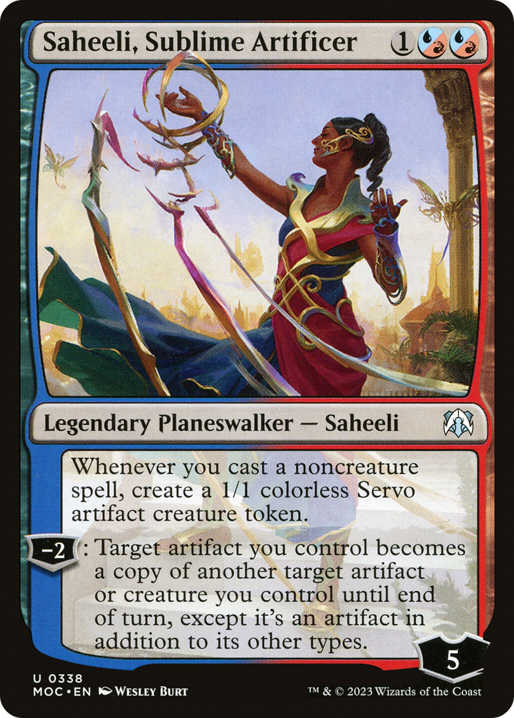 Saheeli, Sublime Artificer [March of the Machine Commander] | Boutique FDB TCG