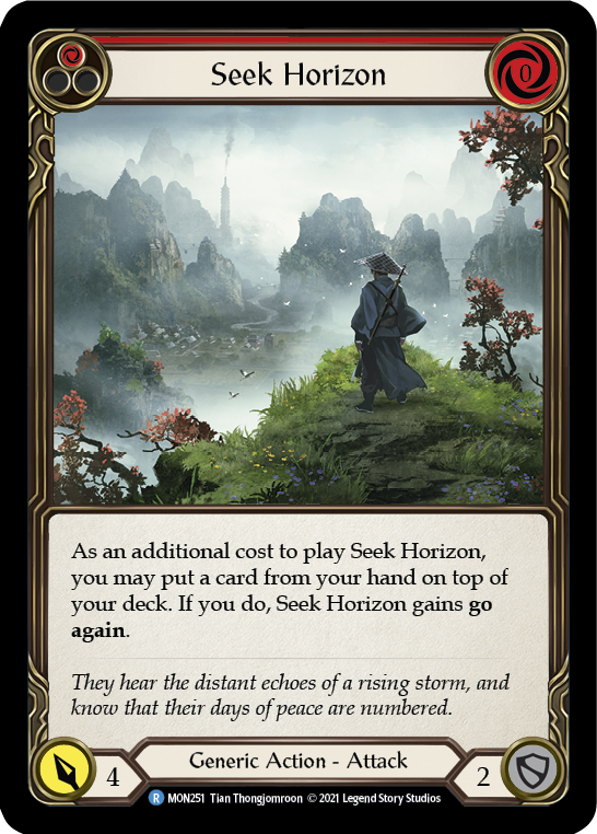 Seek Horizon (Red) [MON251-RF] (Monarch)  1st Edition Rainbow Foil | Boutique FDB TCG