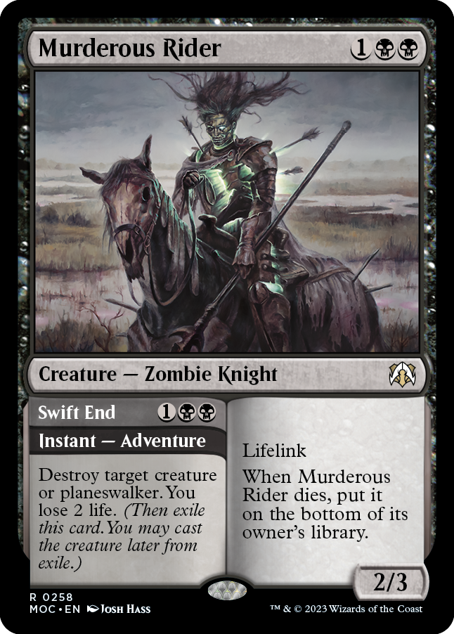 Murderous Rider // Swift End [March of the Machine Commander] | Boutique FDB TCG