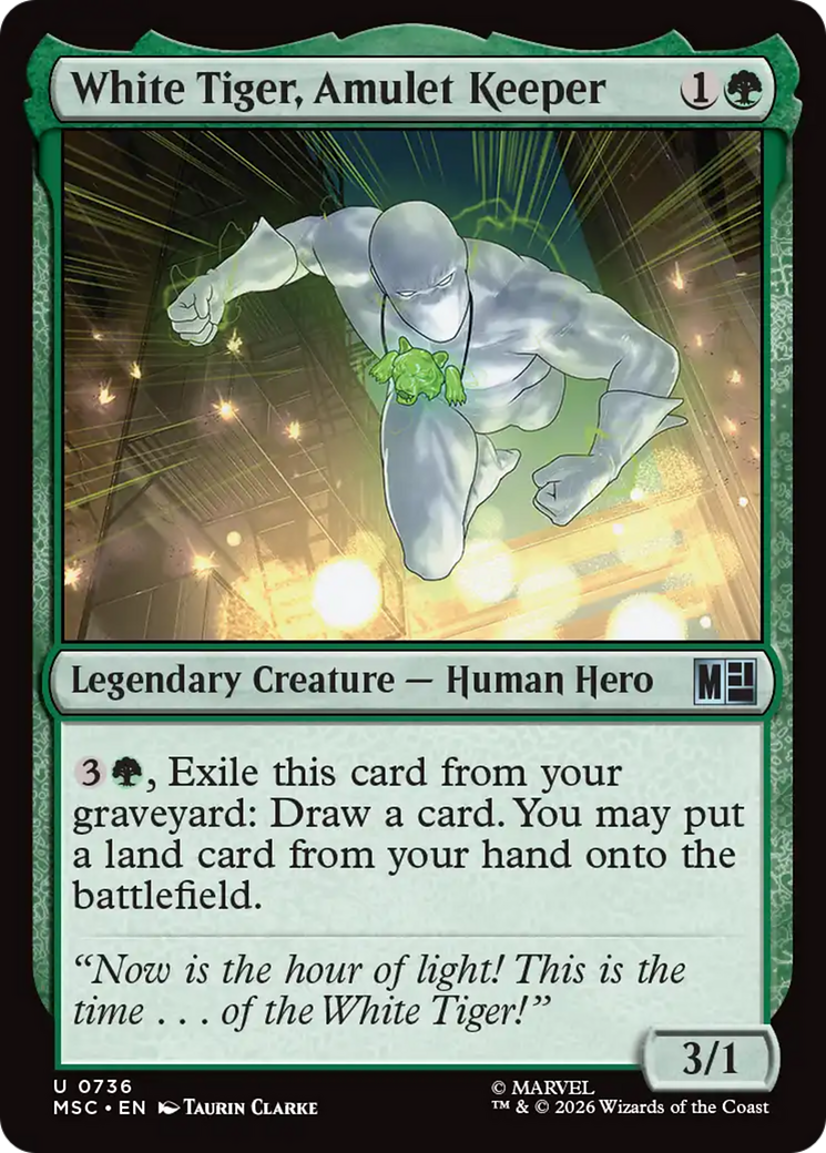 White Tiger, Amulet Keeper [Marvel Super Heroes Commander] | Boutique FDB TCG