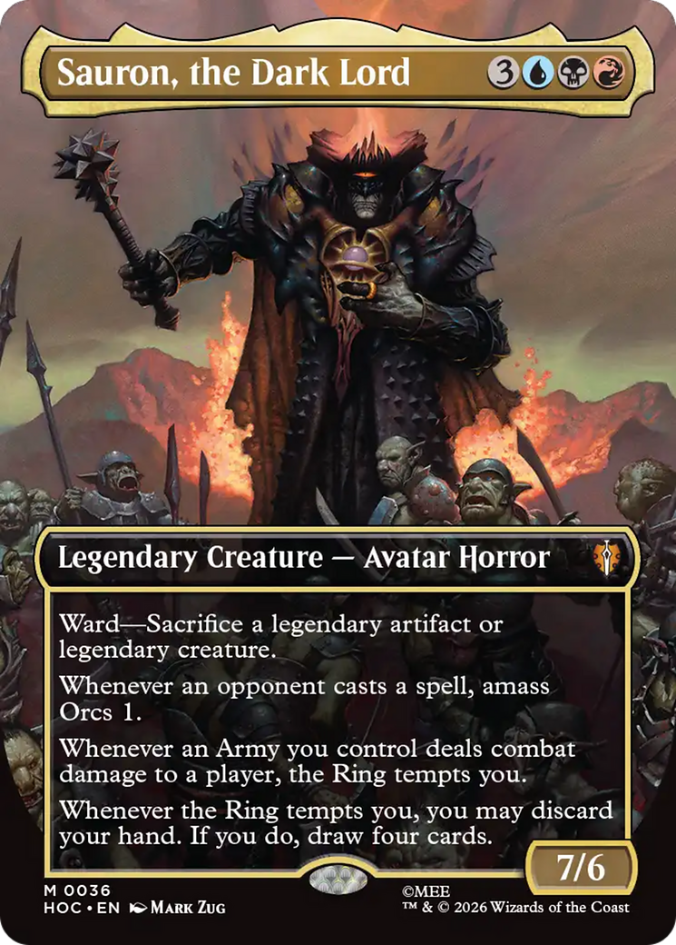 Sauron, the Dark Lord (Borderless) [The Hobbit] | Boutique FDB TCG