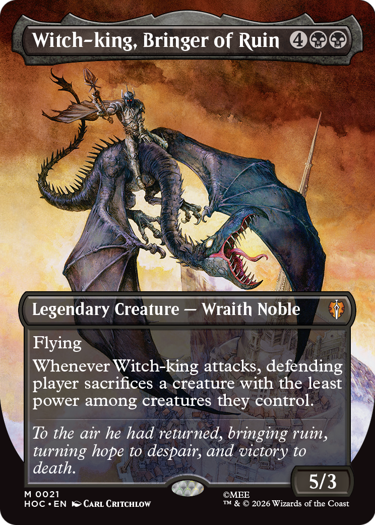 Witch-king, Bringer of Ruin (Borderless) [The Hobbit] | Boutique FDB TCG