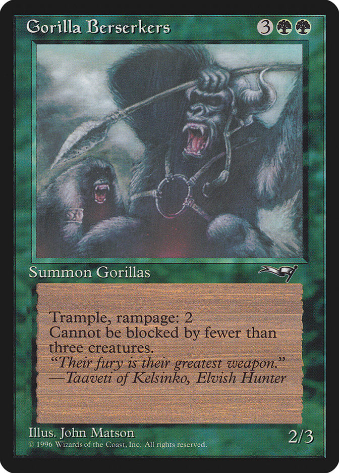Gorilla Berserkers (Mouths Open) [Alliances] | Boutique FDB TCG