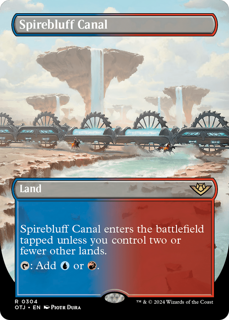 Spirebluff Canal (Borderless) [Outlaws of Thunder Junction] | Boutique FDB TCG