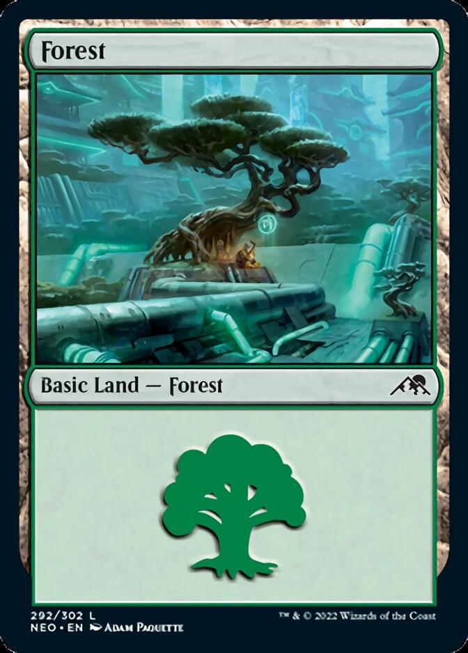 Forest (292) [Kamigawa: Neon Dynasty] | Boutique FDB TCG