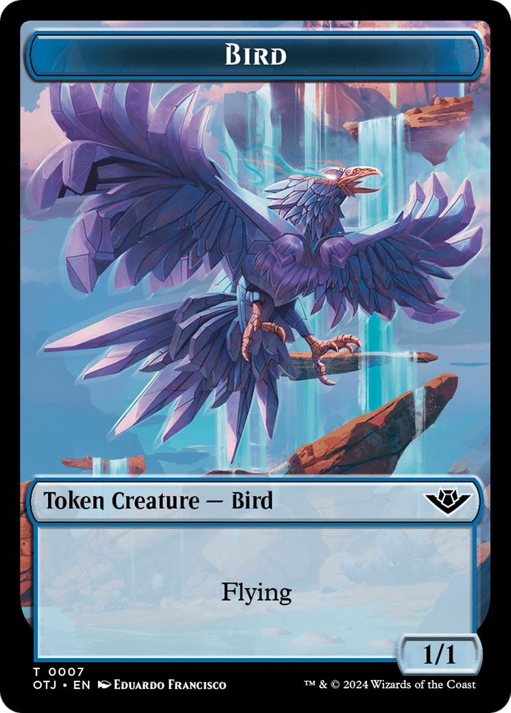 Mercenary // Bird Double-Sided Token [Outlaws of Thunder Junction Tokens] | Boutique FDB TCG