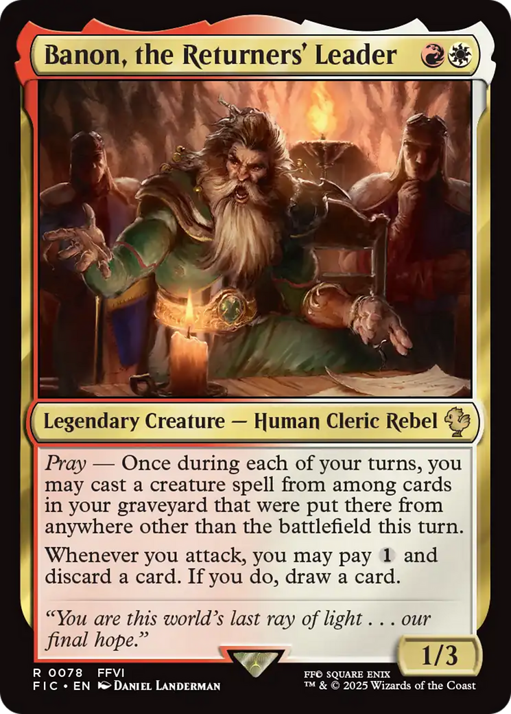 Banon, the Returners' Leader [FINAL FANTASY Commander] | Boutique FDB TCG