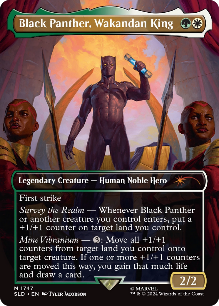 Black Panther, Wakandan King (Rainbow Foil) [Secret Lair Drop Series] | Boutique FDB TCG