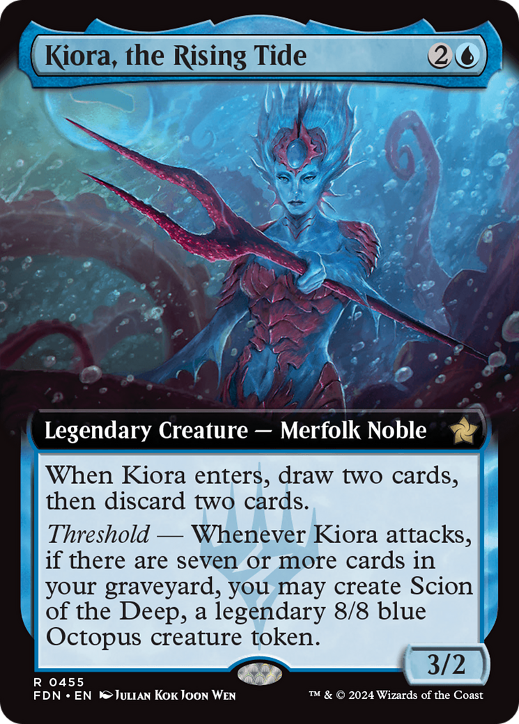 Kiora, the Rising Tide (Extended Art) [Foundations] | Boutique FDB TCG