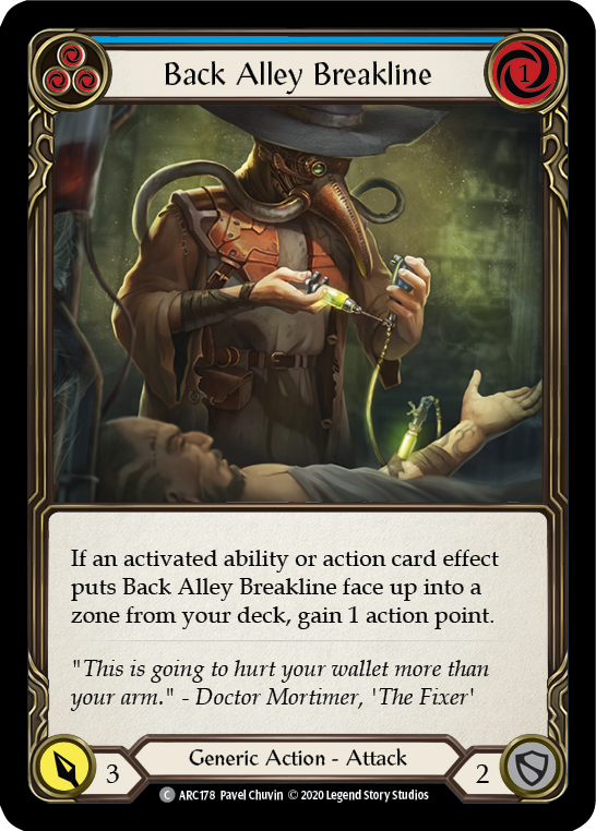 Back Alley Breakline (Blue) [U-ARC178] (Arcane Rising Unlimited)  Unlimited Normal | Boutique FDB TCG