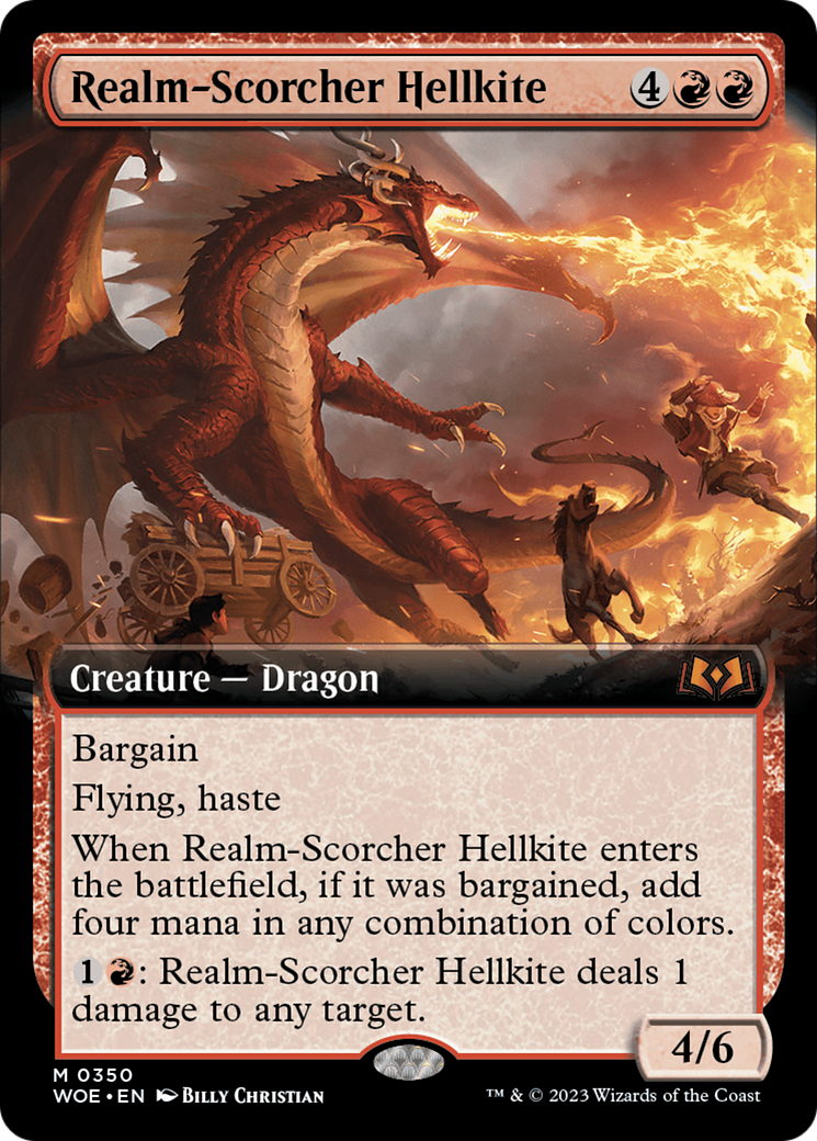 Realm-Scorcher Hellkite (Extended Art) [Wilds of Eldraine] | Boutique FDB TCG