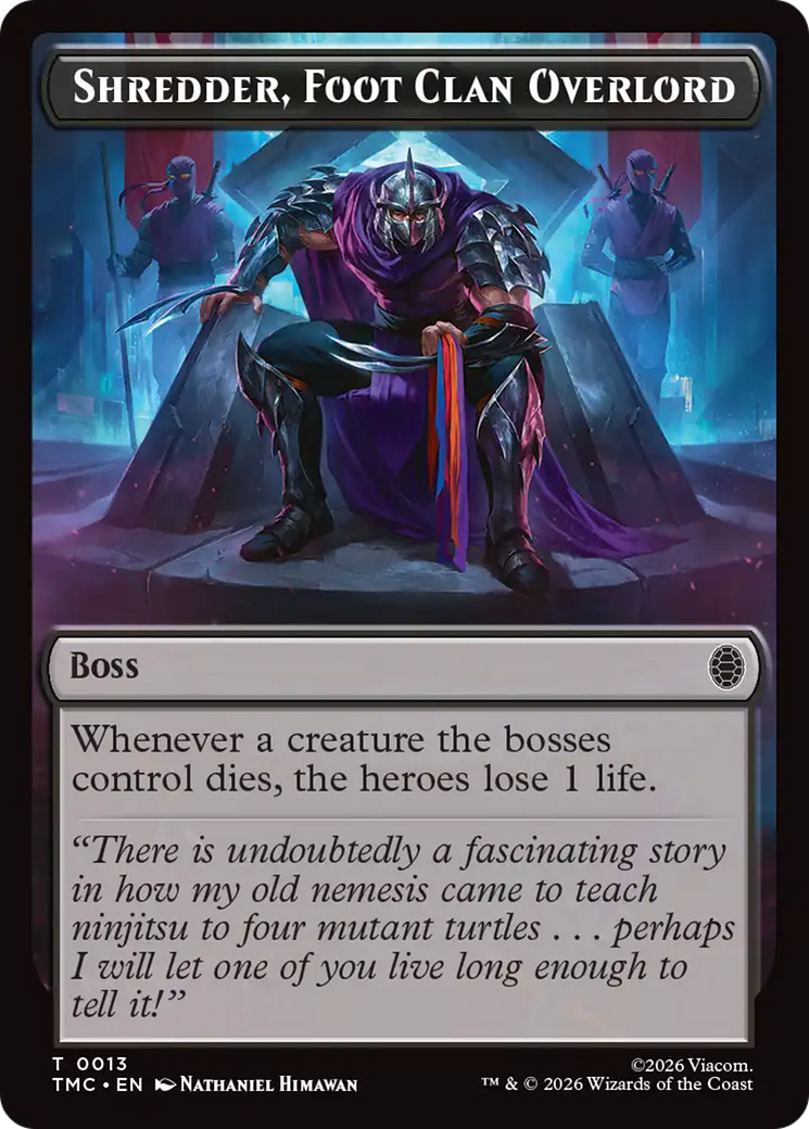 Shredder, Foot Clan Overlord [Teenage Mutant Ninja Turtles Commander Tokens] | Boutique FDB TCG