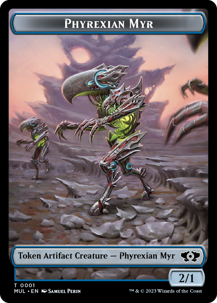 Phyrexian Myr // Knight Double-Sided Token [March of the Machine Tokens] | Boutique FDB TCG