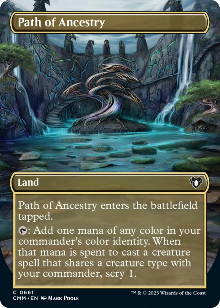 Path of Ancestry (Borderless Alternate Art) [Commander Masters] | Boutique FDB TCG