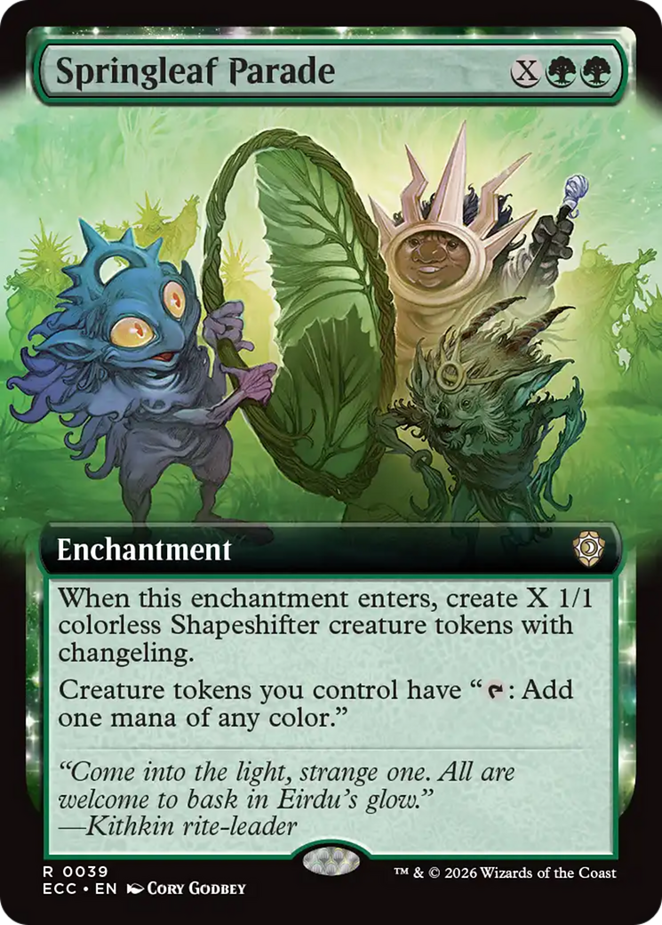 Springleaf Parade (Extended Art) [Lorwyn Eclipsed Commander] | Boutique FDB TCG