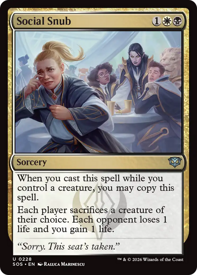 Social Snub [Secrets of Strixhaven] | Boutique FDB TCG