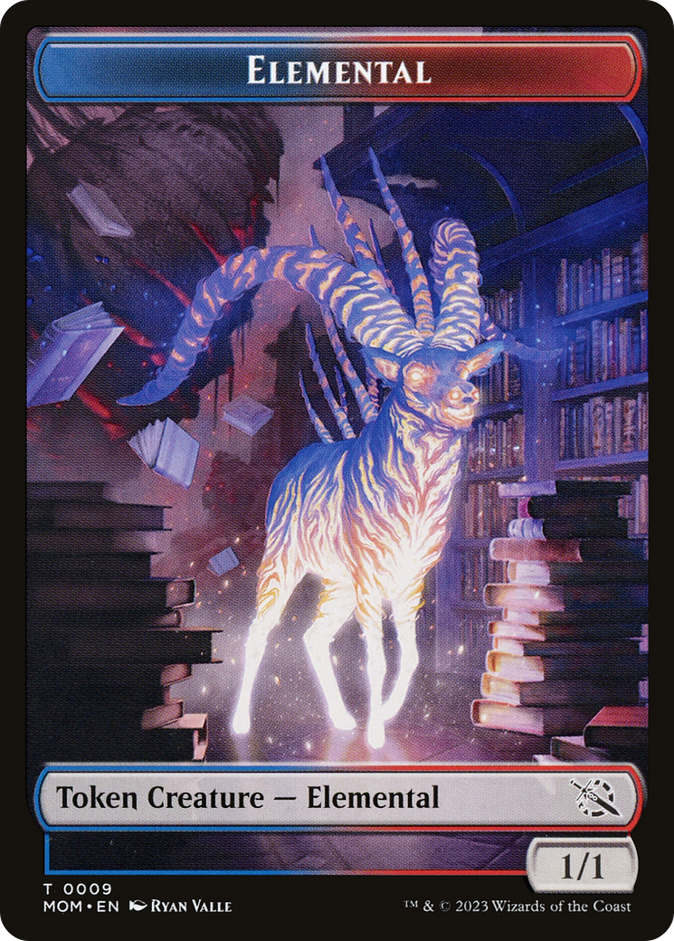 Elemental (09) // Dinosaur Double-Sided Token [March of the Machine Tokens] | Boutique FDB TCG