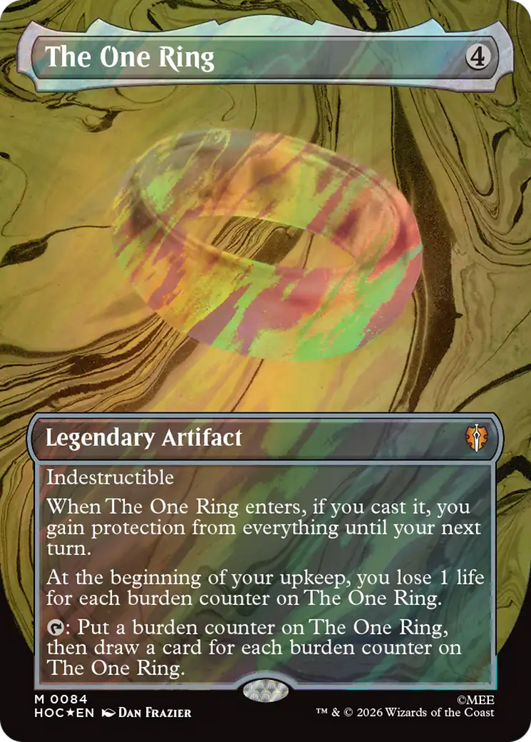 The One Ring (Borderless) (Surge Foil) [The Hobbit] | Boutique FDB TCG