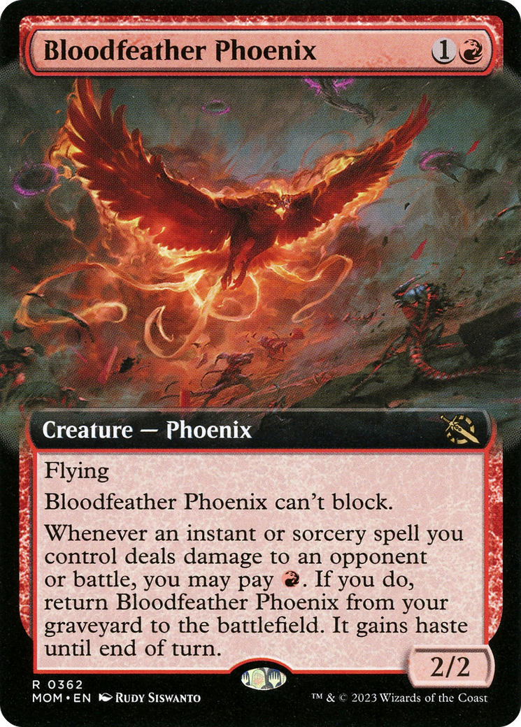 Bloodfeather Phoenix (Extended Art) [March of the Machine] | Boutique FDB TCG