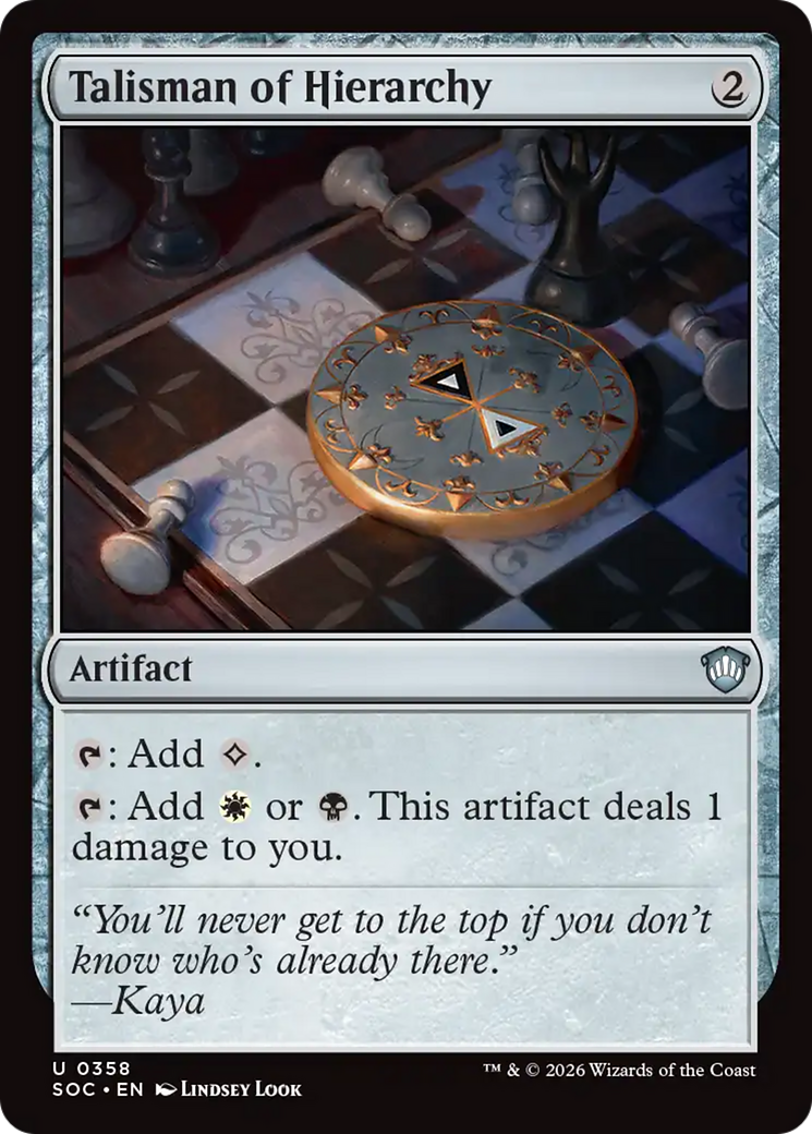 Talisman of Hierarchy [Secrets of Strixhaven Commander] | Boutique FDB TCG