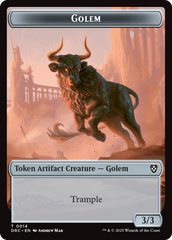 Golem (0014) // Golem (0015) Double-Sided Token [Aetherdrift Commander Tokens] | Boutique FDB TCG