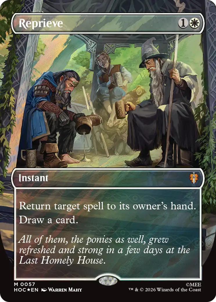 Reprieve (Borderless) (Surge Foil) [The Hobbit: Eternal-Legal] | Boutique FDB TCG