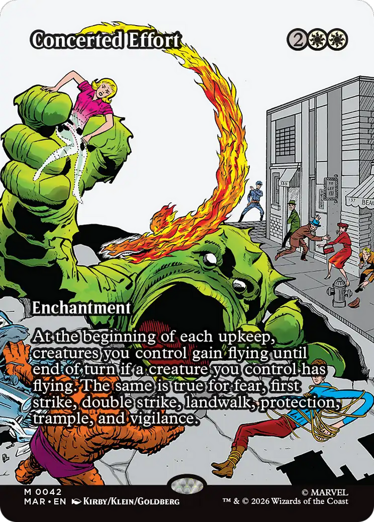 Concerted Effort (Borderless) [Marvel Universe: Eternal-Legal] | Boutique FDB TCG