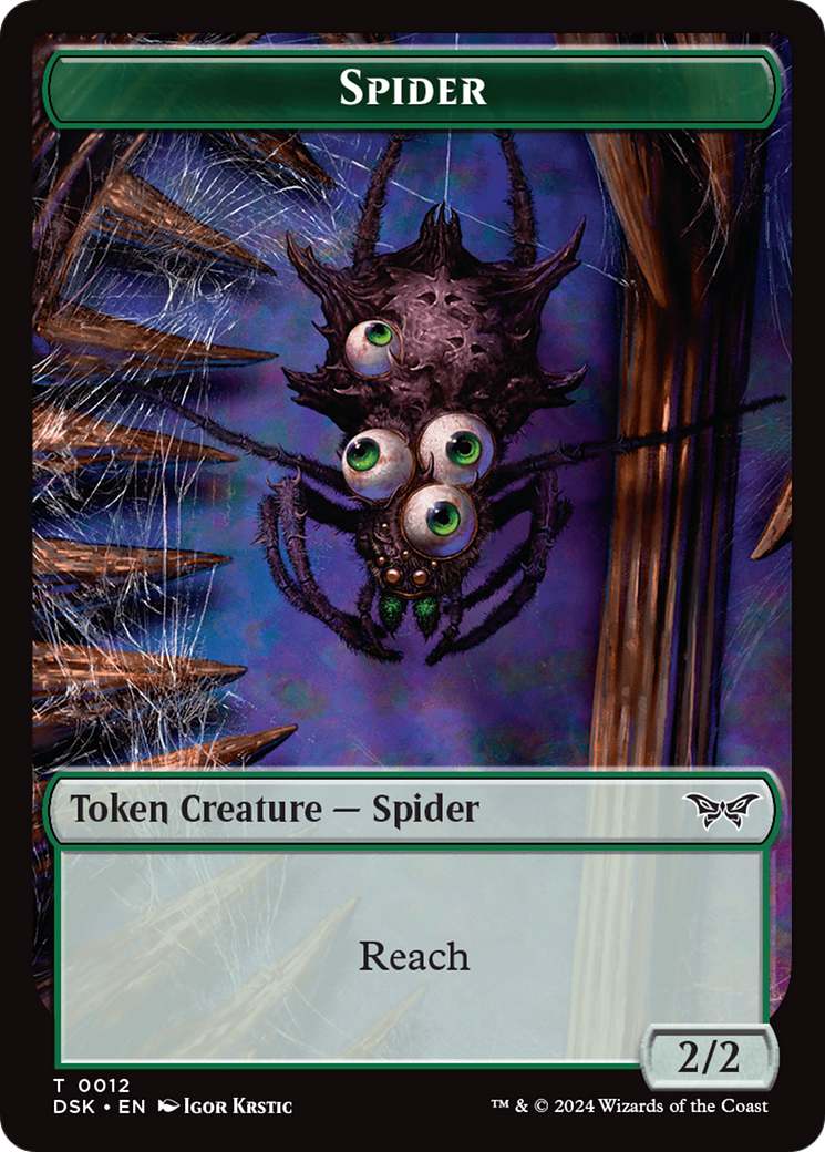 Toy // Spider Double-Sided Token [Duskmourn: House of Horror Tokens] | Boutique FDB TCG