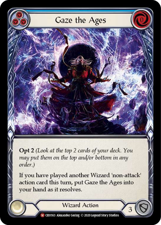 Gaze the Ages [CRU163] (Crucible of War)  1st Edition Rainbow Foil | Boutique FDB TCG
