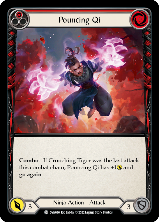 Pouncing Qi (Red) [DYN056] (Dynasty)  Rainbow Foil | Boutique FDB TCG