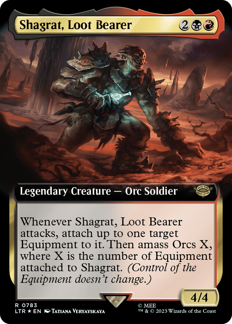 Shagrat, Loot Bearer (Extended Art) (Surge Foil) [The Lord of the Rings: Tales of Middle-Earth] | Boutique FDB TCG