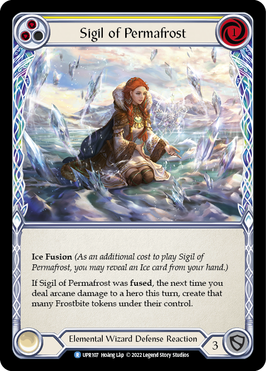Sigil of Permafrost (Yellow) [UPR107] (Uprising)  Rainbow Foil | Boutique FDB TCG