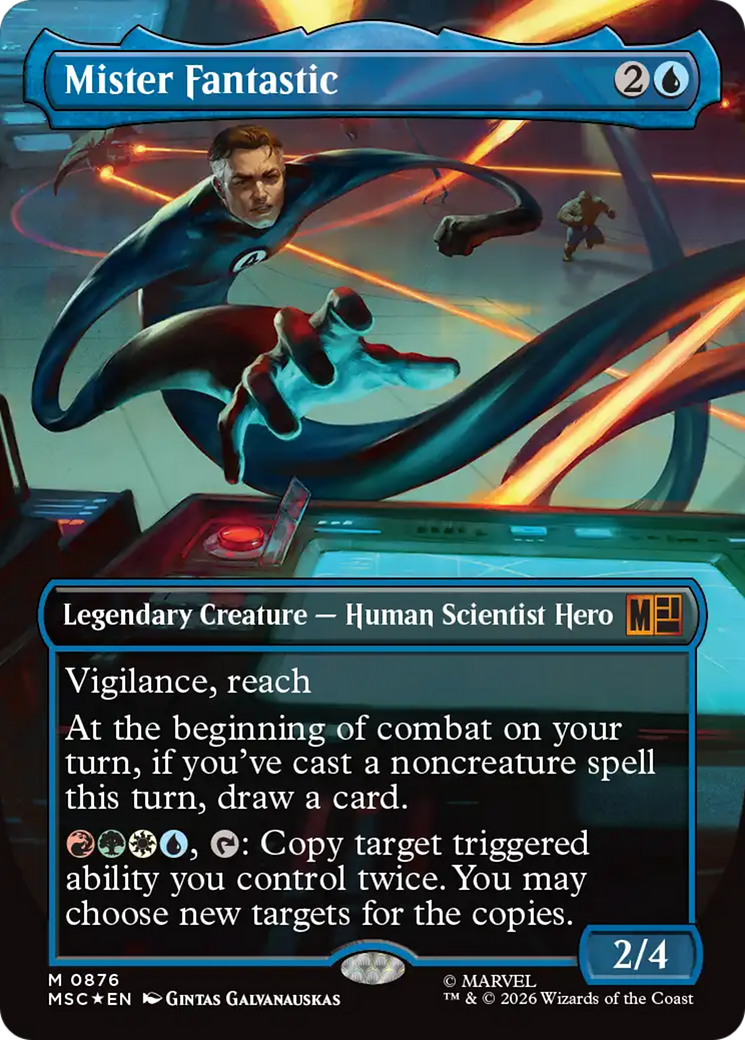 Mister Fantastic (Borderless) (Surge Foil) [Marvel Super Heroes Commander] | Boutique FDB TCG